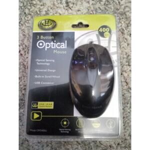 Gear Head OM3400U 3 Button Optical Standard USB Wired Mouse New